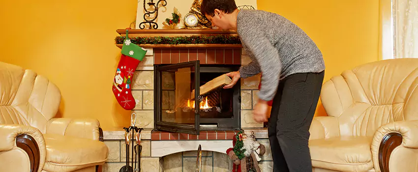 Rusted Metal Fireplace Restoration in North Augusta, South Carolina
